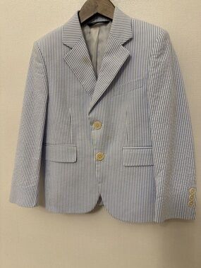 Brooks brothers boys sear-sucker jacket  size 8